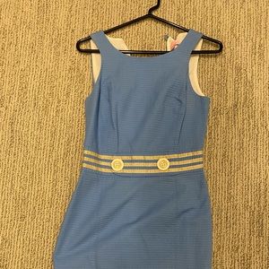 Lulu Pulitzer Light blue dress with gold detailing